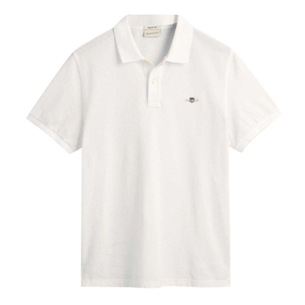 Gant Mens Pique Polo Shirt / White